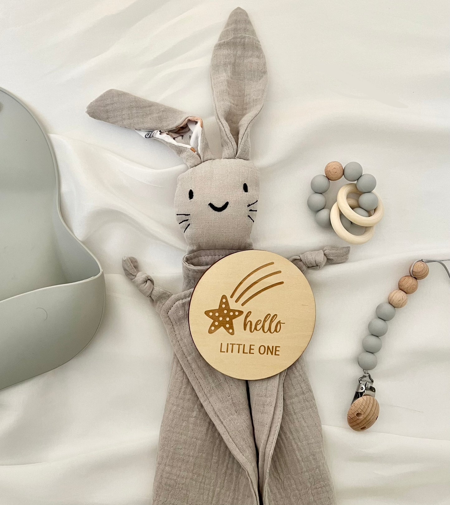 Grey Marl Teddy Baby box