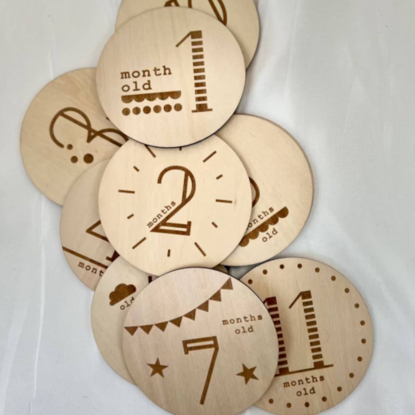 Wooden Milestone discs