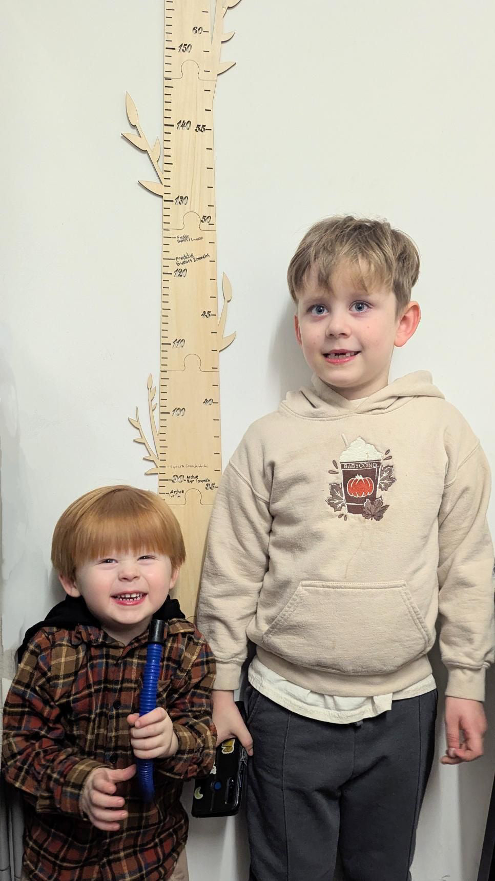 Wooden height chart - Rocket 'Fly me to the moon'