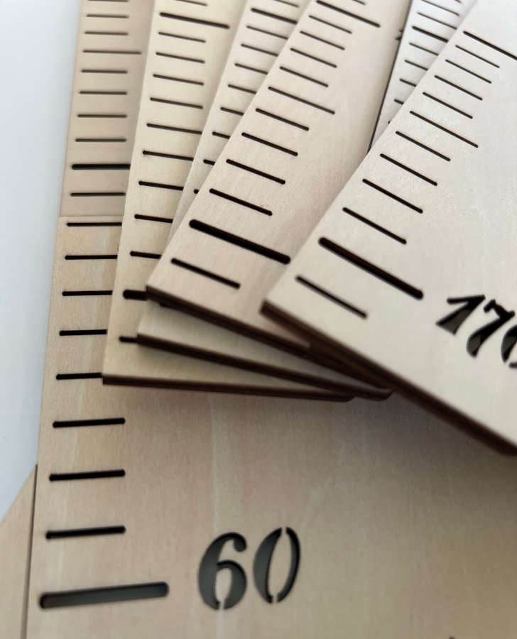 Charming rocket wooden height chart for kids. Perfect for tracking growth and adding nursery decor