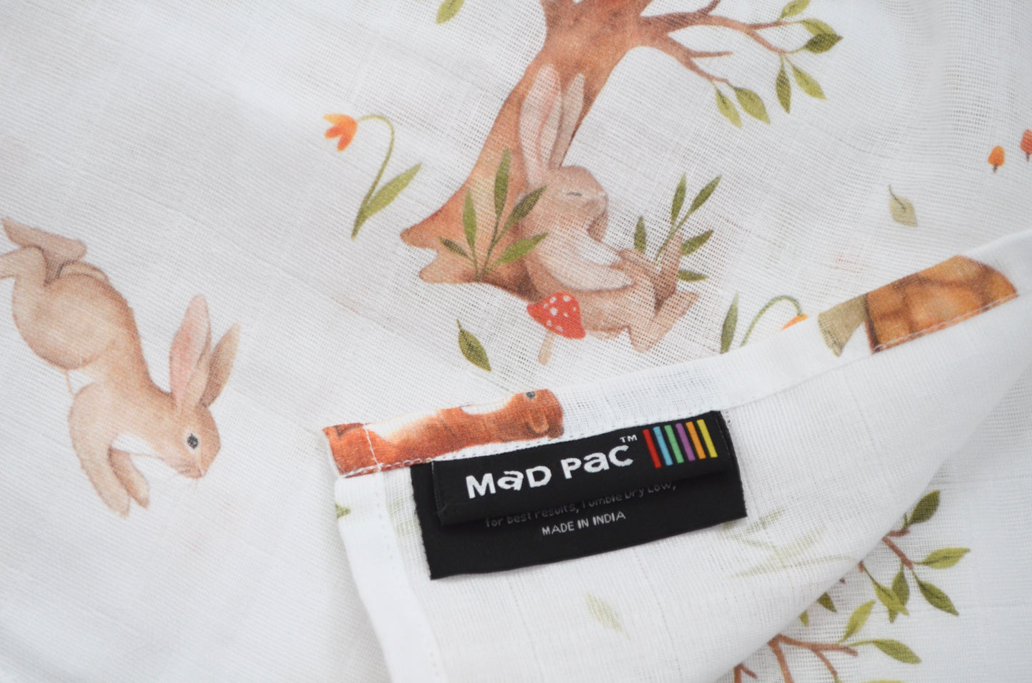 Pair of Muslin Squares in pure cotton