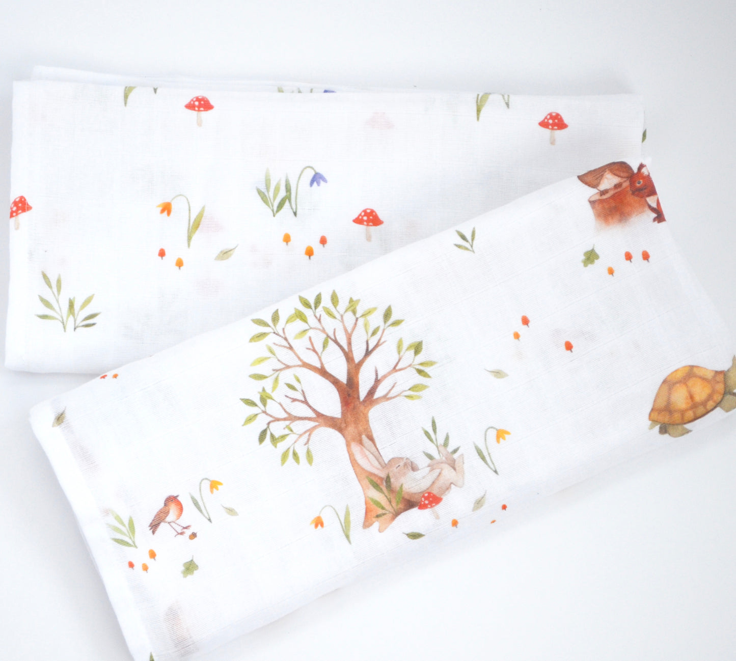 Pair of Muslin Squares in pure cotton