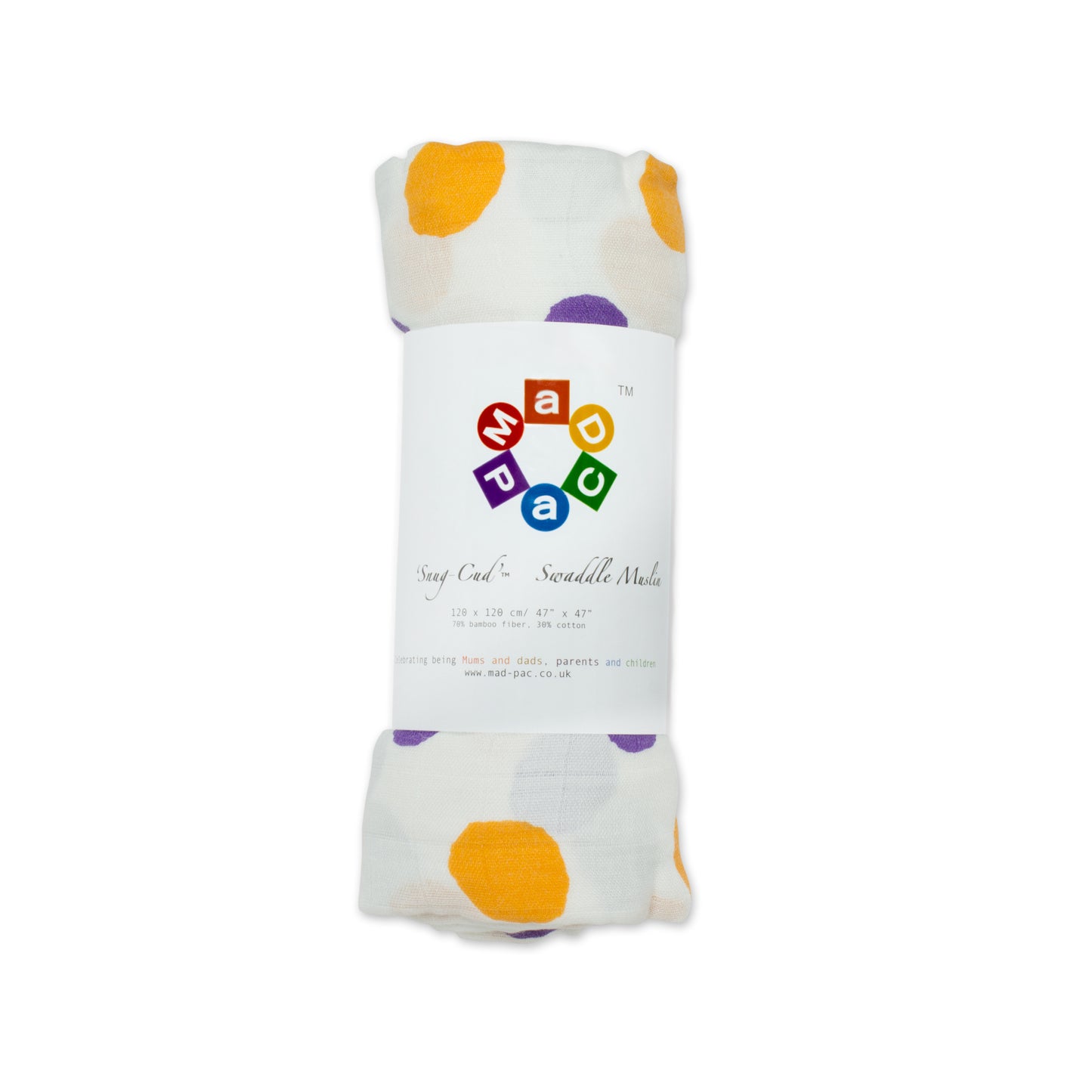 dotty dots bamboo swaddle