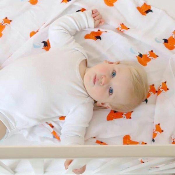 Fenella the Fox Muslin Swaddle