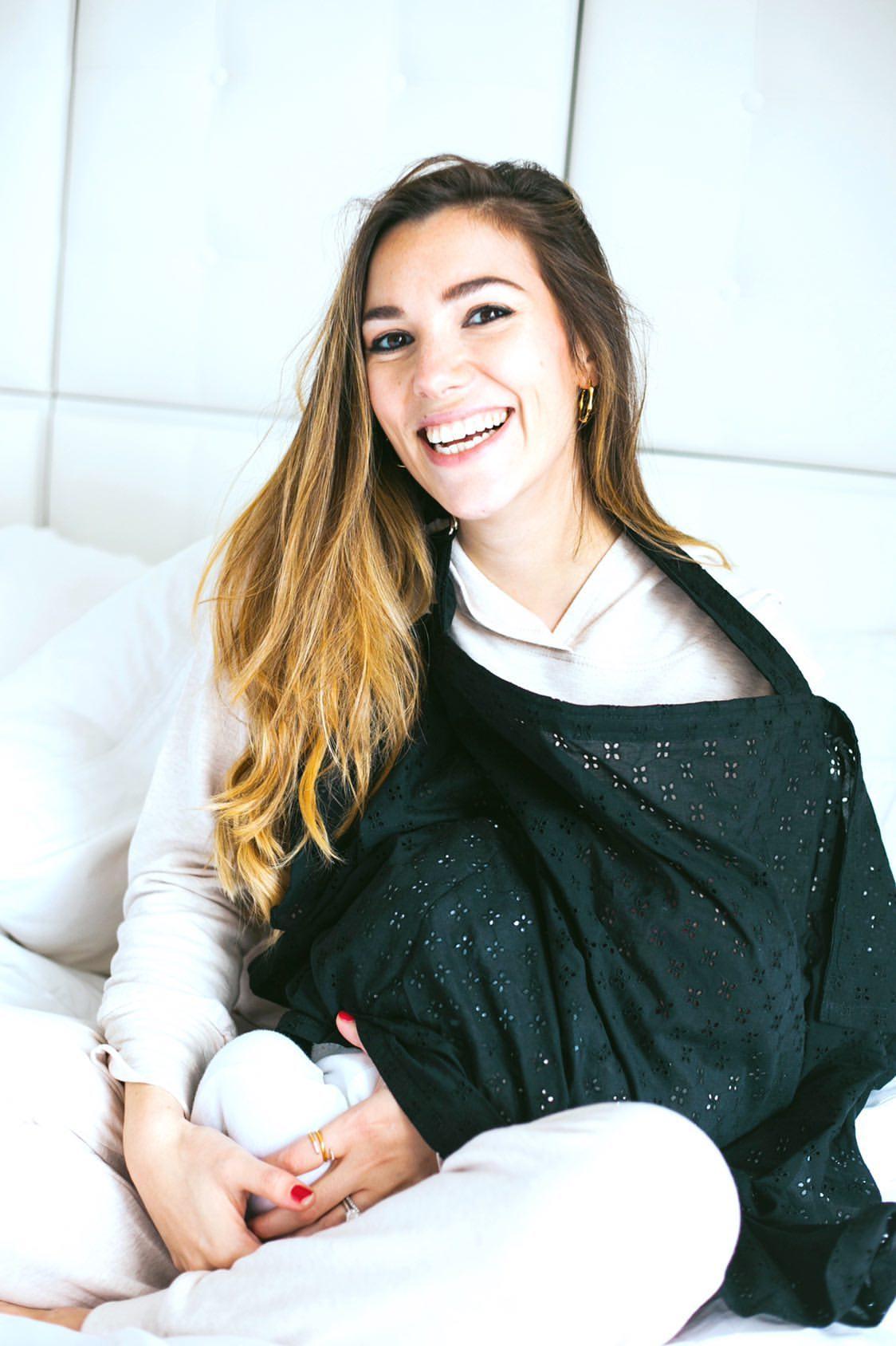black nursing cover