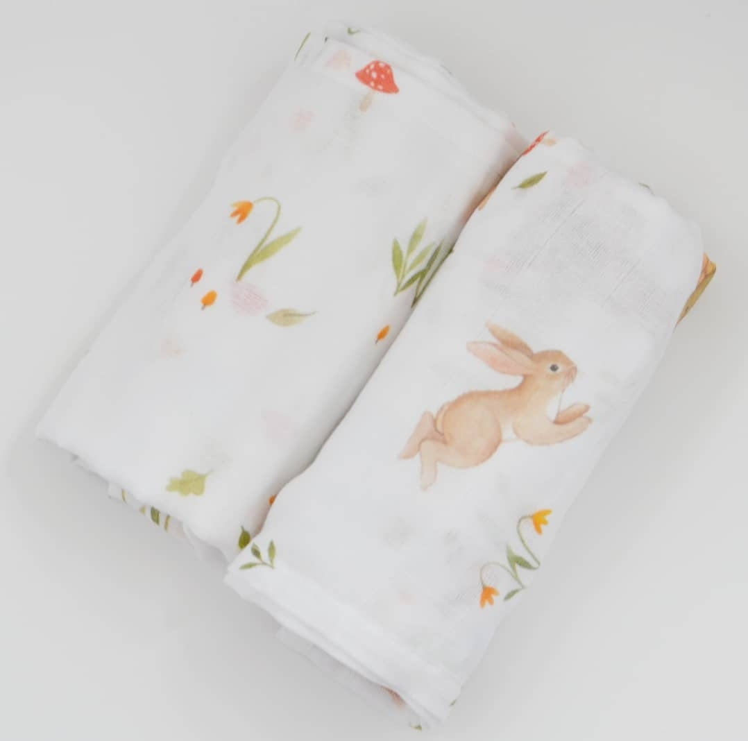 Pair of Muslin Squares in pure cotton