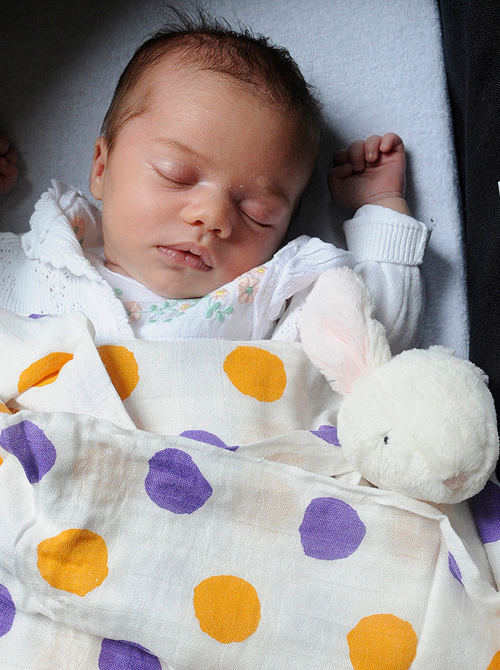 dotty dots bamboo swaddle
